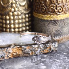 19th CENTURY〜THE EARLY 20th CENTURY EU VINTAGE SILVER CUTLERY SPOON BANGLE/19世紀〜20世紀前半ヨーロッパ古着シルバーカトラリースプーンバングル