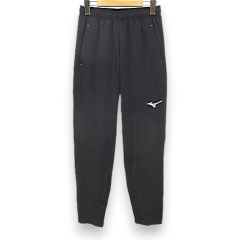 ミズノ MIZUNO スポーツウェア サッカー フットサル ロング丈 スリム ストレッチフリースパンツ M 黒系 ブラック ウエストゴム ロゴ 裾ジップ タグ付