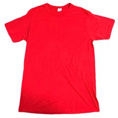 80s-90s champion 半袖　Tシャツ XLサイズ　レッド　USA アメリカ製　無地　シングルステッチ　古着　トリコタグ