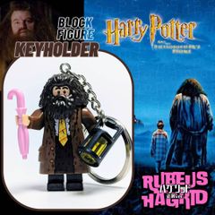 ★ブロックフィギュアキーホルダー★【 Harry Potter / ハリー ポッター 】ルビウス・ハグリッド 正装おめかしver. / Hogwarts ( ホグワーツ )  / グリフィンドール 〚アメリカン雑貨 アメトイ〛