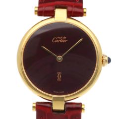 カルティエ マスト ヴァンドーム 腕時計 時計 シルバー925 クオーツ 磨き直し済 レディース 1年保証  CARTIER  中古 カルティエ
