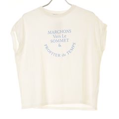 【UNITEDARROWSBEAUTY&YOUTH】コットン ロゴプリント フレンチスリーブ Tシャツ半袖Tシャツ