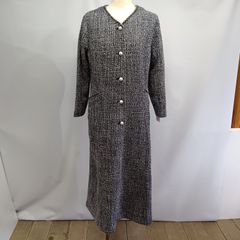 レディース　ワンピース　ファンシーツイード　黒　白　LL ☆KP-266☆