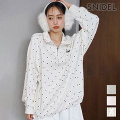 【即納】 スナイデル SNIDEL トップス 26秋冬 【sndロゴ】ハーフジップカットプルオーバー 長袖 ポケット swct264192