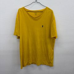 Y2061 PoloByRalphLaulen Tシャツ XL 黄 刺繍ロゴ ポロポニー ポロバイラルフローレン 古着卸 アメリカ仕入