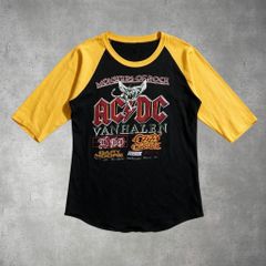 FANTASY ファンタジー 80s パキ綿 AC/DC 七部袖 ラグラン Tシャツ 23-15-195