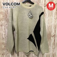 タ 未使用 タグ付き VOLCOM ボルコム ロゴ ニット セーター ベージュ M メンズ