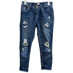 【ロデオクラウンズ RCWB】 ダメージデニムパンツ ジーンズ 25 インディゴ
