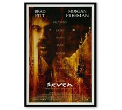 【フレーム付-黒-】映画ポスター セブン Se7en Seven A3サイズ US版 mi52