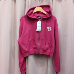 NERDY ジャージ WHO ジップアップ ピンク ルーズフィット
