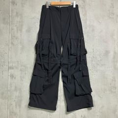 □ 美品 CLEL クレイル 2WAY コンバーチブル ワイド パンツ テクノ ワーク ドローコード CLEpt1403 S 黒 ■■ メンズ