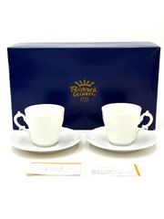 【未使用保管品】リチャードジノリ　RichardGinori　ベッキオホワイト　カップ＆ソーサー　2客セット　箱付き
