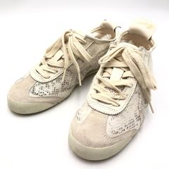 □ Onitsuka Tiger オニツカタイガー ローカット スニーカー MEXICO 66 ジャカードメッシュ 1183C563 24.0cm アイボリー ■■ レディース