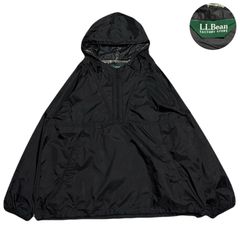 L.L.Bean LLBean エルエルビーン AnorakParka アノラックパーカー NylonJacket ナイロンジャケット Half-zip ハーフジップ Drawcord ドローコード Nylon ナイロン Black ブラック 黒 L