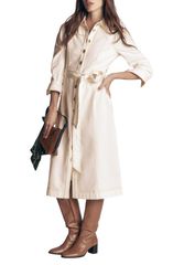 ボーデン レディース ボトムス デニムパンツ ミディワンピース ミディ Boden Beltedenimidi Dress ECRU DENIM エクリュ