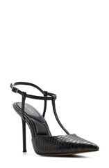 アルド レディース シューズ ヒール レザー ALDO Leonniah Croc Embossed Leather Pump BLACK ブラック