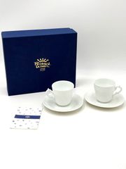 【未使用保管品】リチャードジノリ　RichardGinori　ベッキオホワイト　カップ＆ソーサー　2客セット　箱付き　②