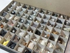 No.524 昭和レトロ 地学標本80種 鉱物 岩石 化石 標本セット