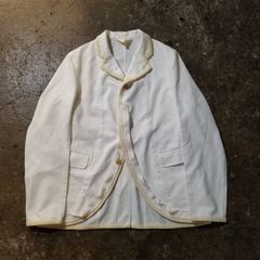 BLACK COMME des GARCONS 13ss ポリ縮 フリル装飾ジャケット L ブラック 꼼데가르송 2013ss AD2012