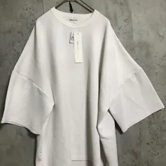 □ 展示品 EMMA  CLOTHES エマ クローズ カットソー Ｔシャツ スムースダンボール オーバーサイズ サイドスリット L 白 ■■ レディース