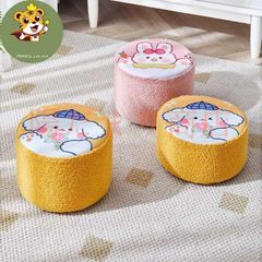 極厚クッション 厚み15cm おしゃれ 座布団 フロアクッション 硬め 座椅子 お尻が痛くなりにくい ラウンドクッション 円形 かわいい スツール チェア 丸椅子 北欧 踏み台 足置き 玄関