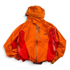 00s patagonia パタゴニア シェルジャケット マウンテンパーカー 刺繍ロゴ 赤 オレンジ 83250 2002年製 ビンテージ 古着 2604-0010