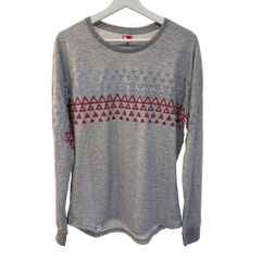 プーマ PUMA 長袖 Tシャツ カットソー 幾何学柄 ジオメトリックプリント XO 灰 グレー /MZ ■ECB009