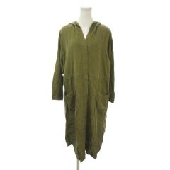 アーバンリサーチ サニーレーベル URBAN RESEARCH Sonny Label Favorite et Play テンセルフーディーワンピコート ライトアウター F 緑 グリーン フード付き Vネック 長袖 /AH30 ■ECA009