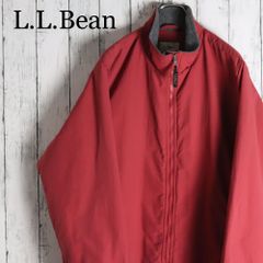 【80-90年代】L.L.Bean エルエルビーン ジップアップ ウォームアップジャケット 中綿 フリース裏地 レディースXL メンズM-L