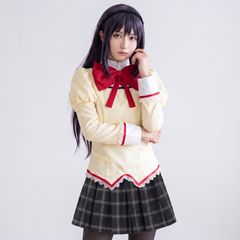 暁美ほむら コスプレ 制服衣装 6点セット まどマギ ハロウィン 魔法少女まどか☆マギカ L