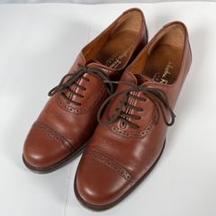 Salvatore Ferragamo サルヴァトーレ フェラガモ ストレートチップ 革靴 6C ブラウン 中古品 現状渡し 2609-87