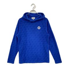 中古 メンズ ジャックバニー Jack Bunny!! パーカー 4(M) ブルー ロゴ総柄 フリース フード付き