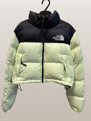 ◆THENORTHFACE ノースフェイス ショートジャケット ヌプシ 緑系 黄緑 Sサイズ NF0A5GGE アウター 中古◆22921★
