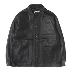 Schott ショット ジャケット ブラック 黒 M 24SS JOURNAL STANDARD 別注 ラムレザー カバーオール LEATHER COVERALL アウター ブルゾン コート 上着 コラボ【メンズ】【中古】