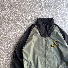 [ Archive アーカイブ Y2K ]STUSSY / 00’s logo zip nylon jacket size 実寸L相当 ステューシー　オールドステューシー　Y2K　ナイロンジャケット　メッシュ　ドローコード　刺繍　ストリート