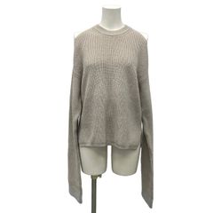 stellamccartney(ステラマッカートニー) 長袖セーター サイズ36 M レディース美品  ベージュ×ライトブルー オープンショルダー