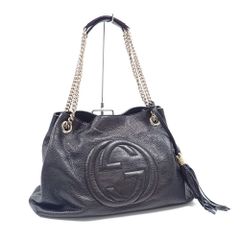 グッチ(Gucci) グッチ チェーンショルダーバッグ ソーホー インターロッキングG レディース ブラック 黒 レザー 308982