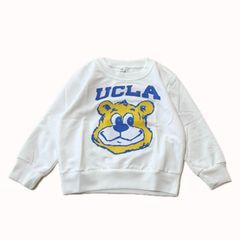 UCLA ベアプリント 長袖Tシャツ 130 ホワイト カレッジ