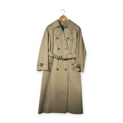 DAKS ダックス チェック裏地 ダブル トレンチコート サイズ 11AR /カーキベージュ系 レディース