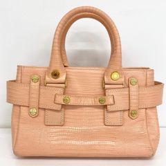 Samantha Thavasa サマンサタバサ ハンドバッグ ピンク 型押し ゴールド金具 トートバッグ レディース[OV00694]