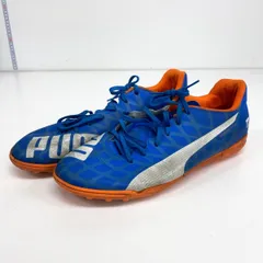 PUMA プーマ EVOSPEED 4 エヴォスピード サッカー トレーニングシューズ 28cm ブルー オレンジ シルバー 103590 01[OK06328]