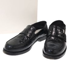 Maison Margiela 22 メゾン マルジェラ クロコエンボス レザーローファーシューズ S58WR0090 ブラック 36 1/2