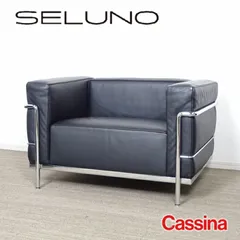 ◾︎SELUNO◾︎ 【展示美品】Cassina カッシーナ LC3 1人掛けソファ / ポリエステルパッディング / FX黒本革 137万 w064