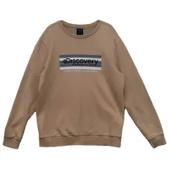 DISCOVERY ベージュ コットン Outdoor アウトドア ロゴ プリンティング スウェット 95