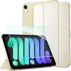 CACOE iPad mini A17 Pro 第7世代 第6世代 ケース 8.3インチ スターライト ガラスフィルム付き
