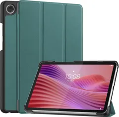 Kibnco Lenovo Tab K9 Tab One LAVIE Tab T8 ケース 8.7インチ ダークグリーン 三つ折り