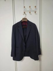 ブルネロクチネリ 新モデル コットン シルク ネイビー ジャケット 52