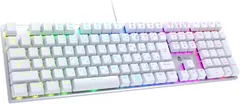 iClever ゲーミングキーボード 赤軸 メカニカル 日本語配列 キーボード マクロ対応 有線 フルサイズ 112キー ホワイト