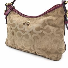 COACH y2k signature canvas leather tote bag コーチ シグネチャー柄