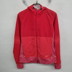 レディース44 size NIKE ランニング 起毛 トレーナー ジップアップ ジャージ